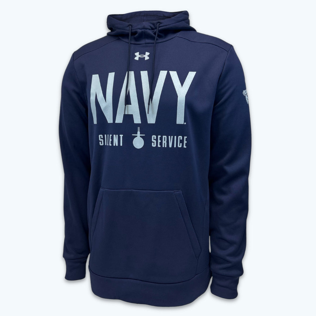 Navy Under Armour Silent Service Fleece Hood (Navy)