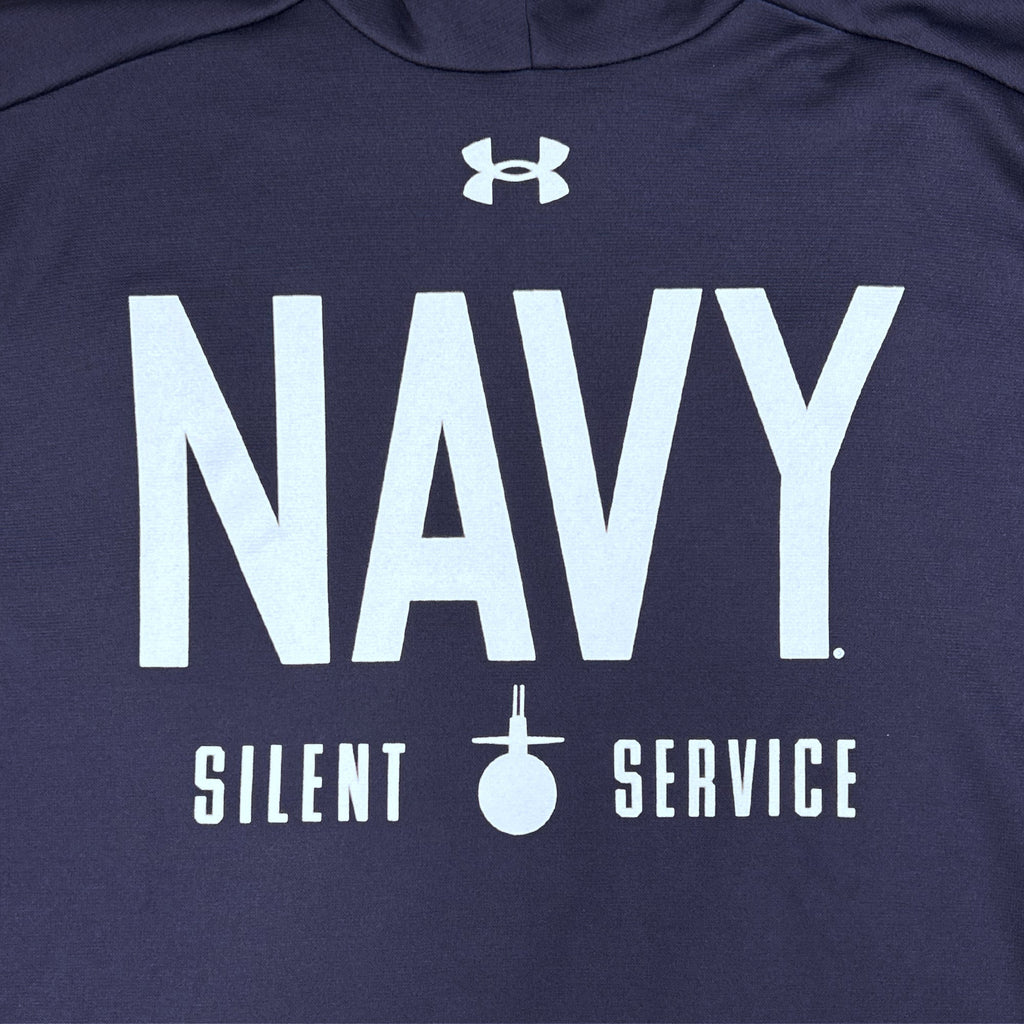 Navy Under Armour Silent Service Fleece Hood (Navy)