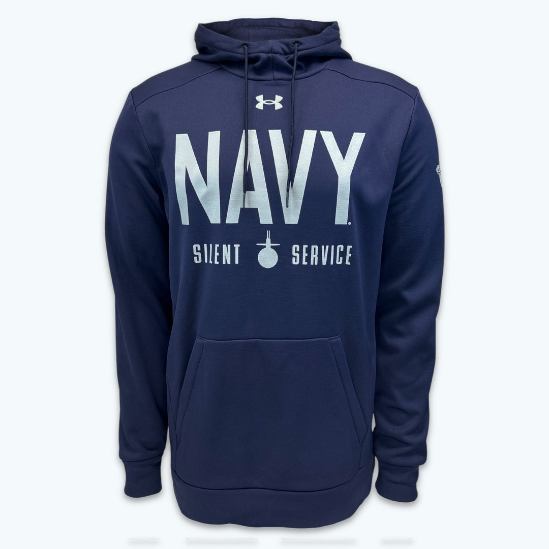 Navy Under Armour Silent Service Fleece Hood (Navy)