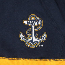 Load image into Gallery viewer, Navy Ladies Tackle Twill Fleece Stripe 1/4 Zip (Navy)