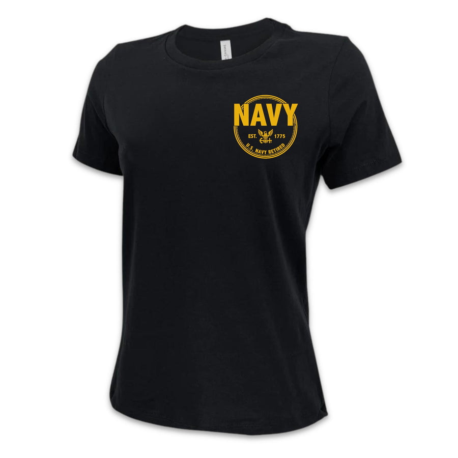 Navy Retired Ladies T-Shirt