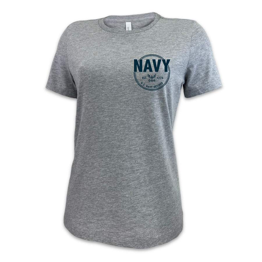 Navy Retired Ladies T-Shirt