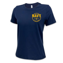 Load image into Gallery viewer, Navy Retired Ladies T-Shirt