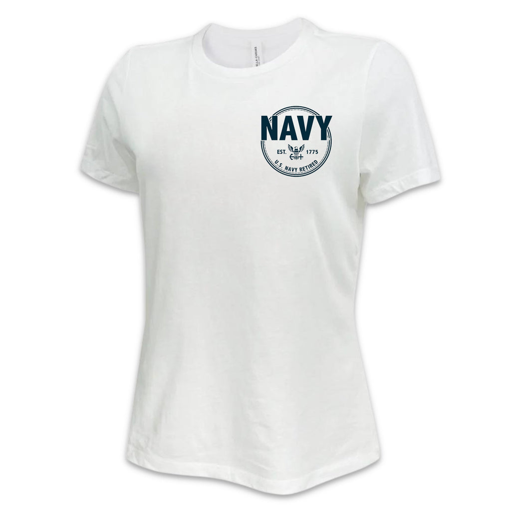 Navy Retired Ladies T-Shirt