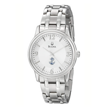 Load image into Gallery viewer, Navy Anchor Men&#39;s Bulova Stainless Steel Bracelet Watch (Silver)*