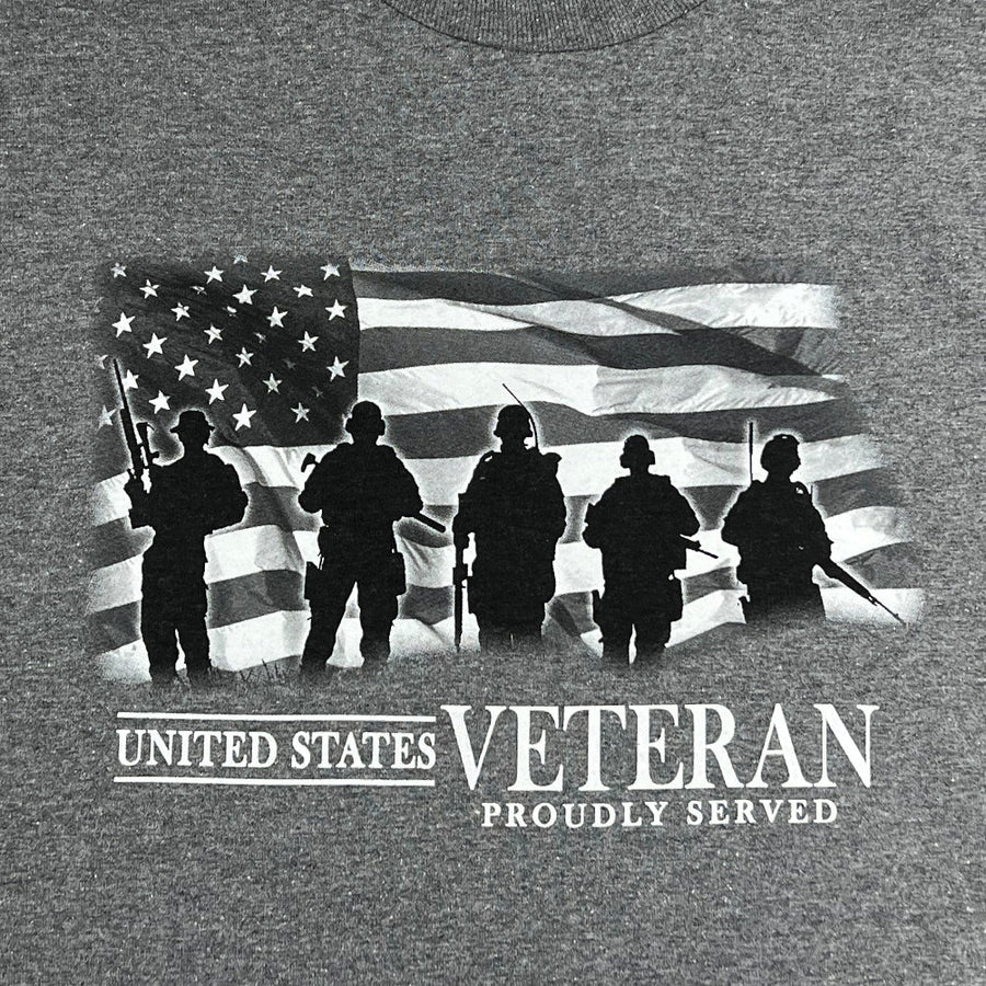 United States Veteran Proudly Served T-Shirt (Graphite)