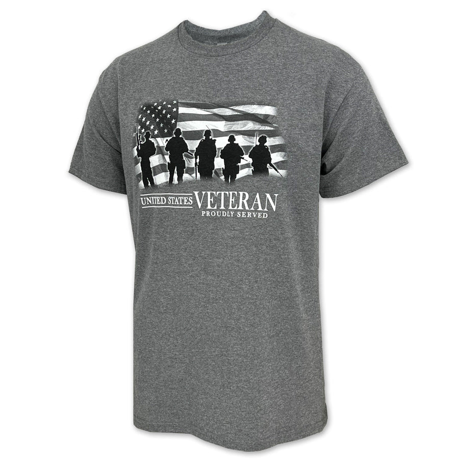 United States Veteran Proudly Served T-Shirt (Graphite)