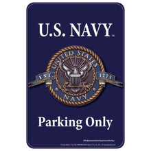 Load image into Gallery viewer, Navy Parking Only Sign
