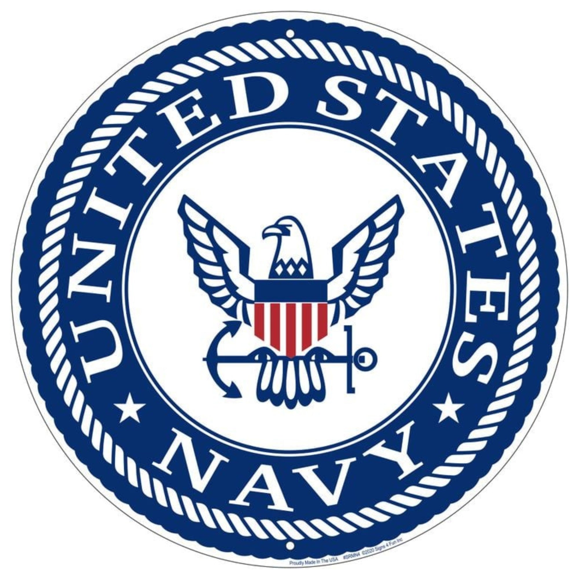 US Navy Logo Sign Round 12