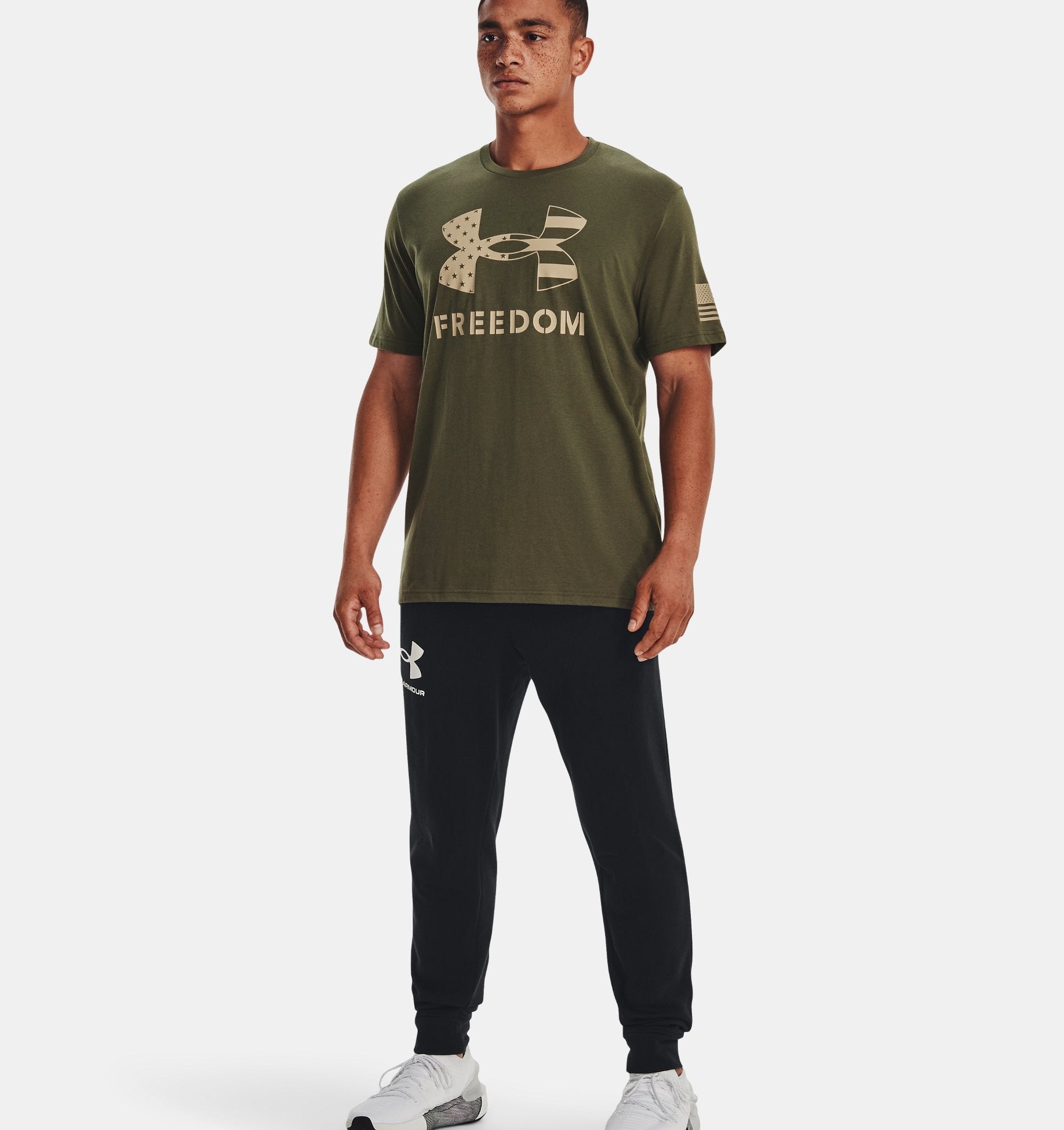 Under Armour New Freedom Logo T-Shirt (OD Green)