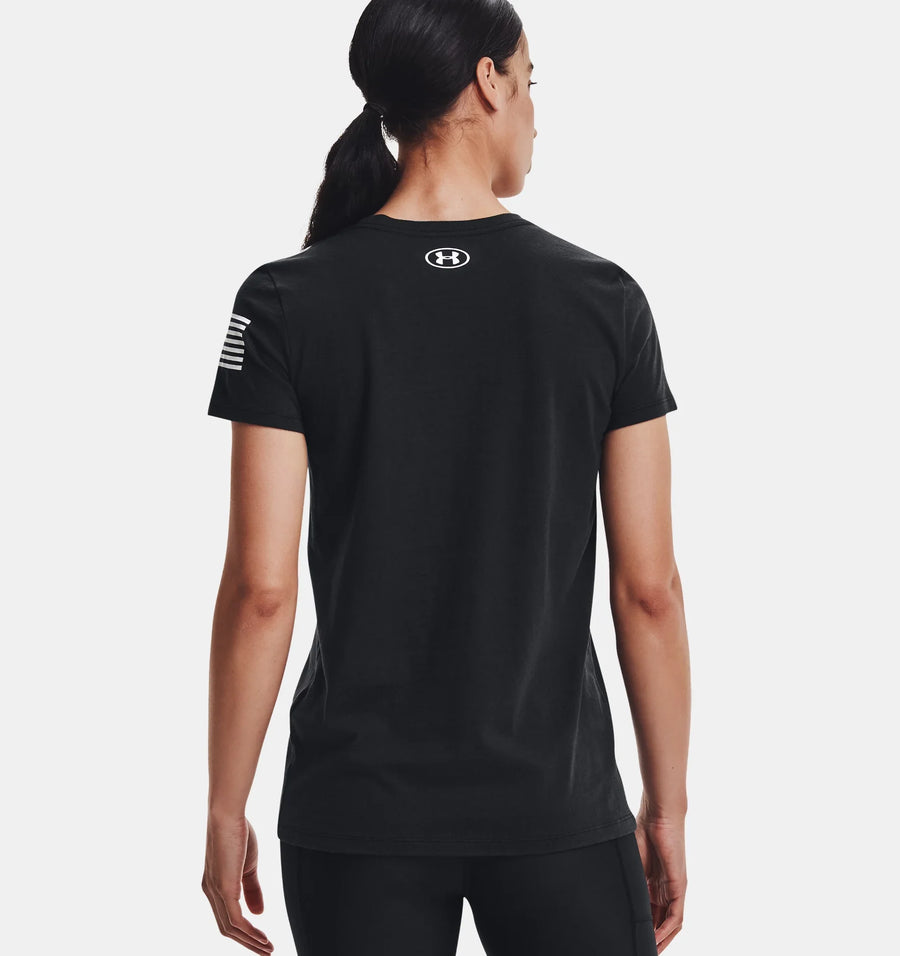 Under Armour Ladies Freedom Logo T-Shirt (black)