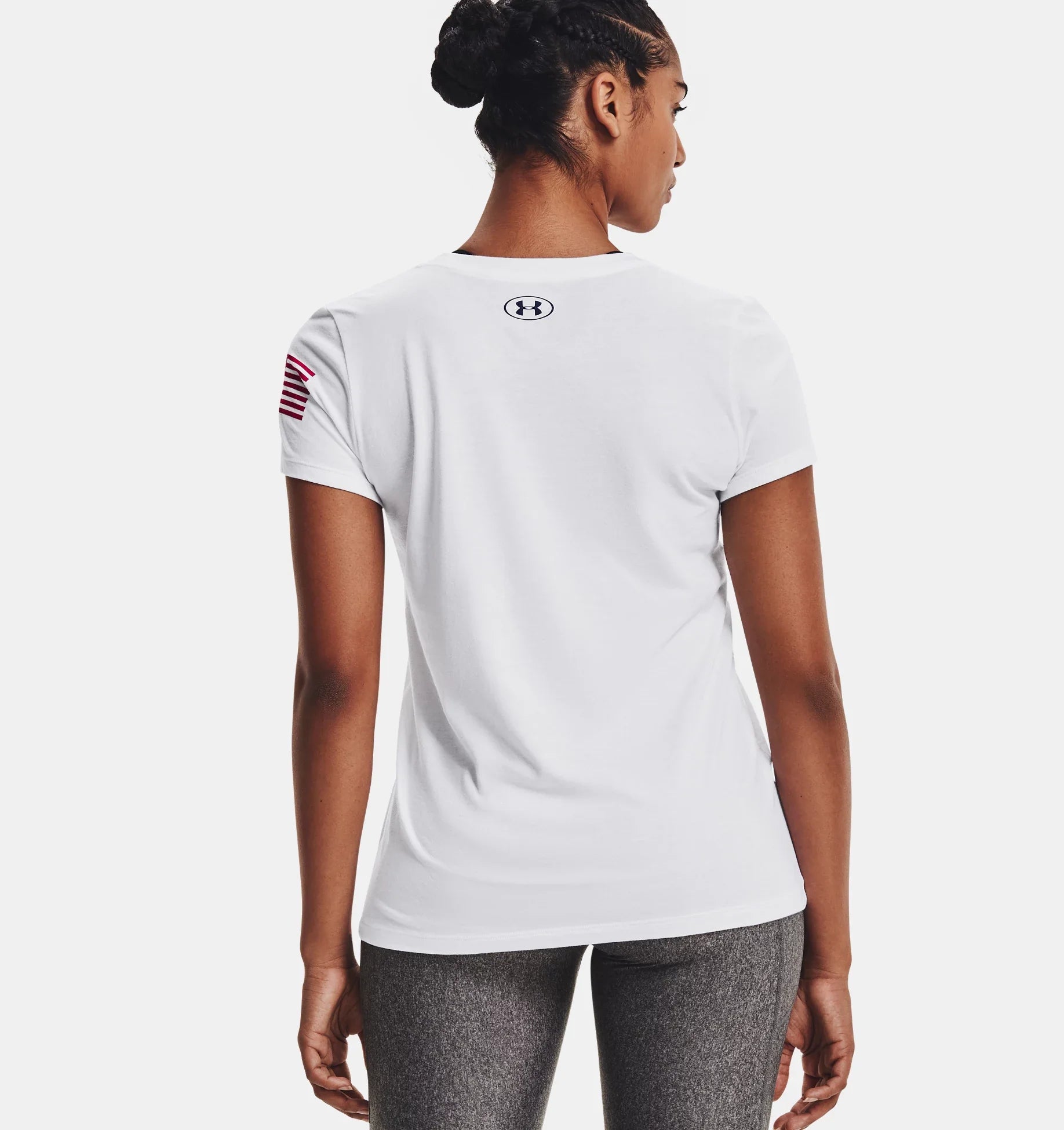 Under Armour Ladies Freedom Logo T Shirt white