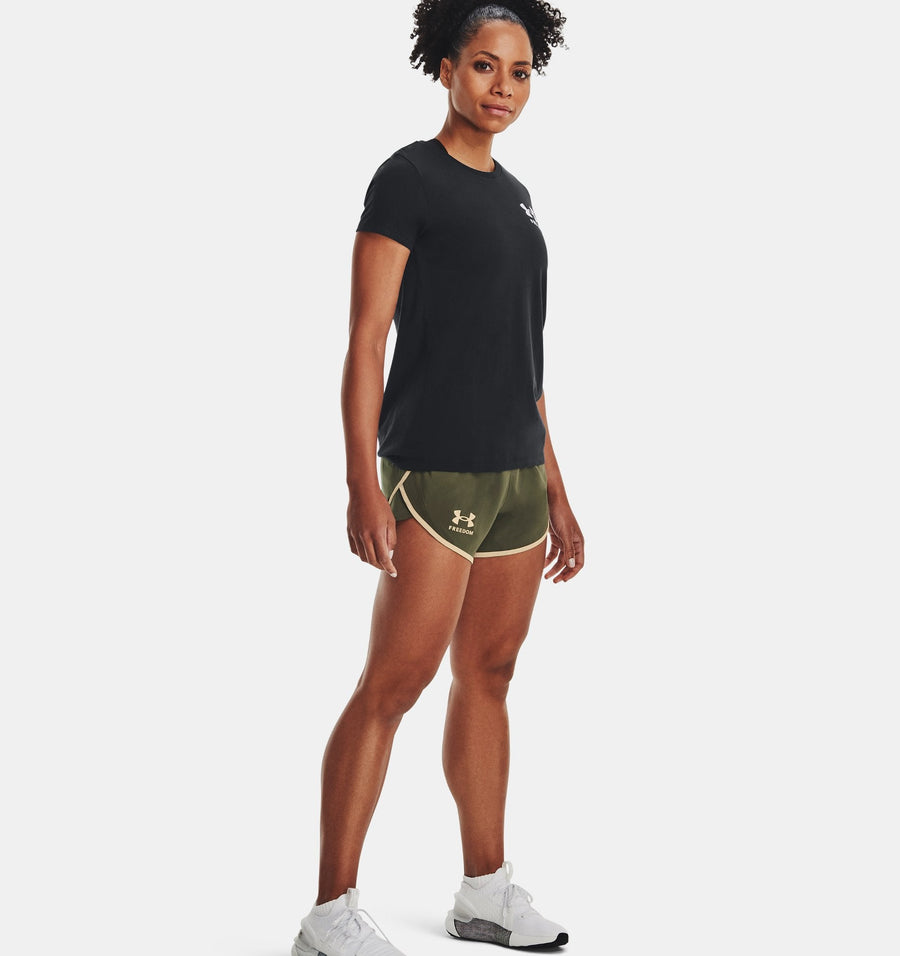 Under Armour Ladies Freedom Fly By Shorts (OD Green)