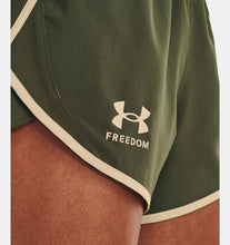 Load image into Gallery viewer, Under Armour Ladies Freedom Fly By Shorts (OD Green)