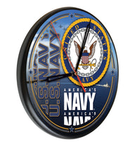 Load image into Gallery viewer, United States Navy Solid Wood Clock