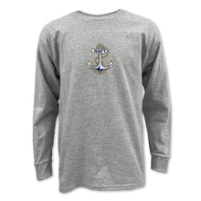 Load image into Gallery viewer, Navy Youth Anchor Logo Long Sleeve T-Shirt