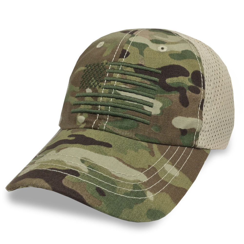 American Flag Mesh Hat (Camo)