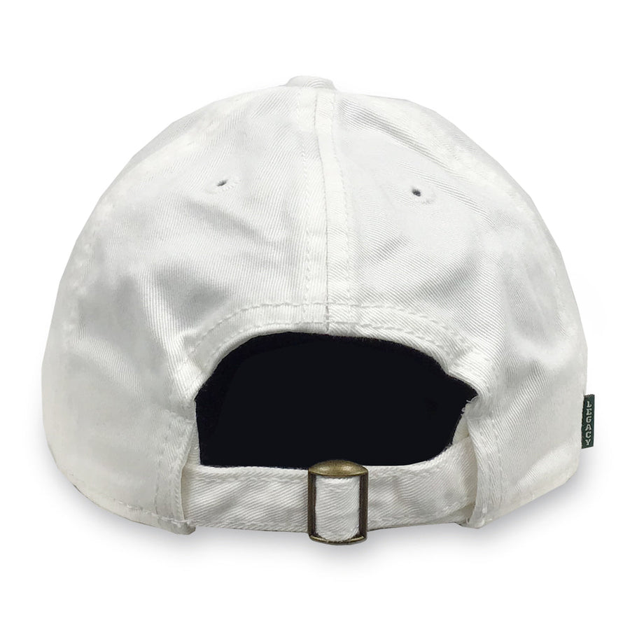 Navy Mom Relaxed Twill Hat (White/Navy)