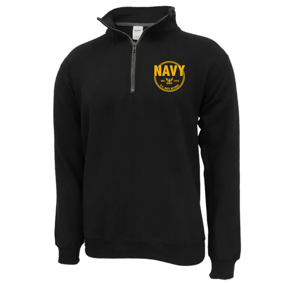 Navy Retired Left Chest 1/4 Zip