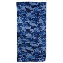 Load image into Gallery viewer, Blue Camouflage Beach Towel (30&quot;X60&quot;)