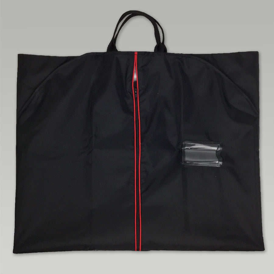 Lightweight Dress Uniform Garment Bag (Black With Red Zip)