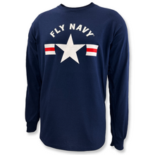 Load image into Gallery viewer, Navy Fly Navy Long Sleeve T-Shirt (Navy)