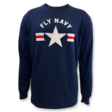 Load image into Gallery viewer, Navy Fly Navy Long Sleeve T-Shirt (Navy)