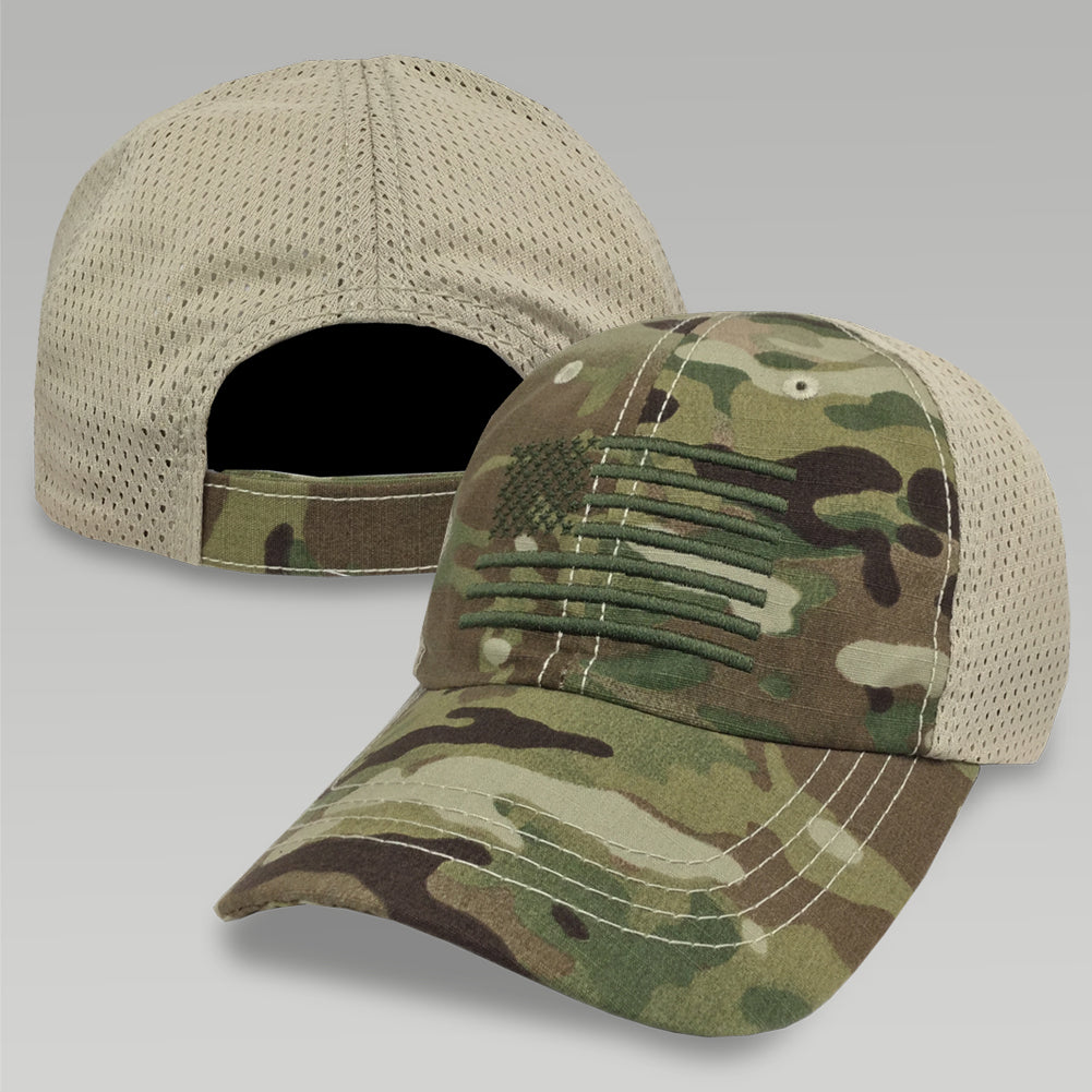 American Flag Mesh Hat (Camo)