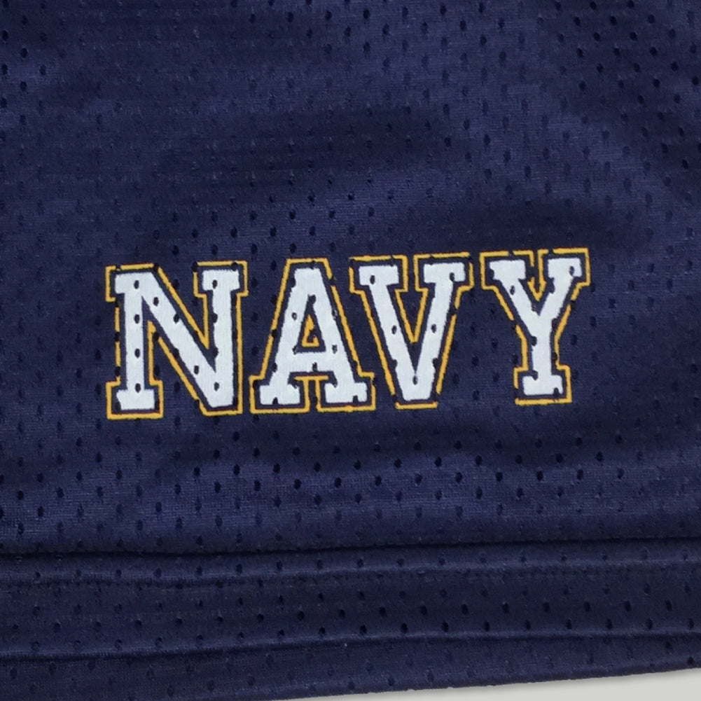 Navy Athletic Pocket Mesh Shorts (Navy)