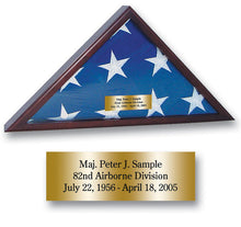 Load image into Gallery viewer, Personalizable Memorial Honors Flag Case for 5&#39; X 9.5&#39; Flag*