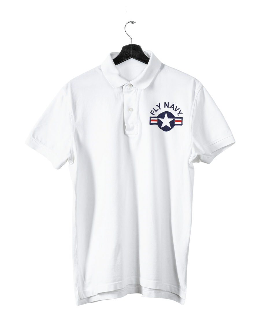 Navy Under Armour Fly Navy Performance Polo (White)