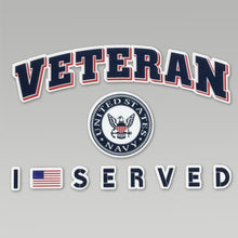 Load image into Gallery viewer, Navy Veteran I Served Decal