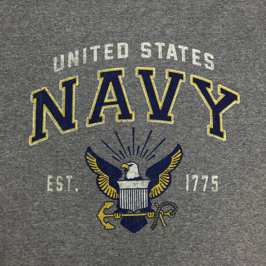 Navy Eagle Est. 1775 Long Sleeve T-Shirt (Grey)