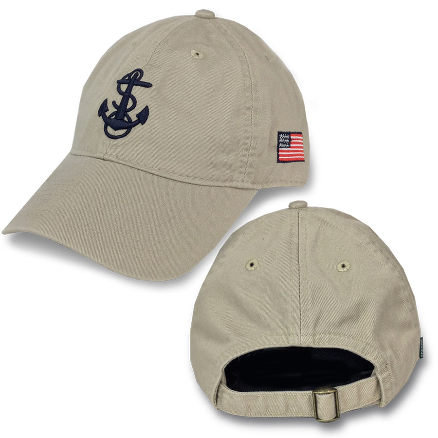 Navy Anchor Hat (Khaki)