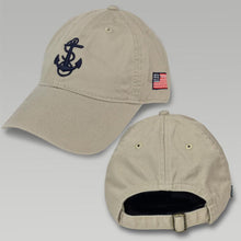 Load image into Gallery viewer, Navy Anchor Hat (Khaki)