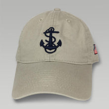 Load image into Gallery viewer, Navy Anchor Hat (Khaki)
