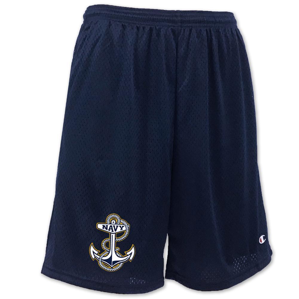 NAVY ANCHOR LOGO MESH SHORT