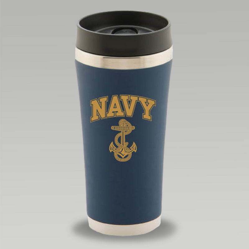Navy Anchor Stainless Steel Tumbler