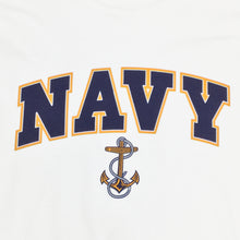 Load image into Gallery viewer, Navy Arch Anchor T-Shirt (White)