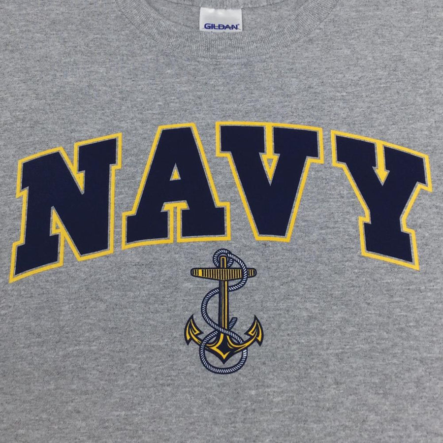 Navy Arch Anchor T-Shirt (Grey)