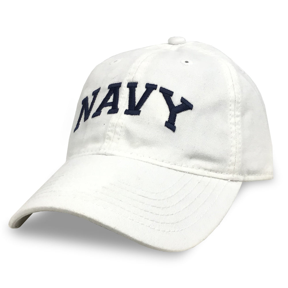Navy Arch Hat (White)
