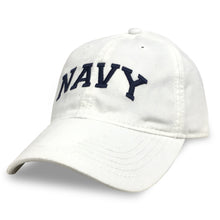 Load image into Gallery viewer, Navy Arch Hat (White)