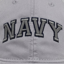 Load image into Gallery viewer, Navy Arch Low Profile Hat (Silver)