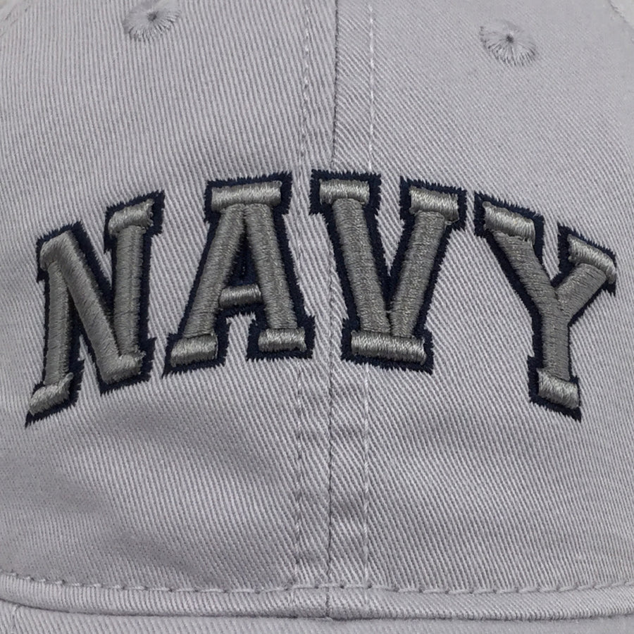 Navy Arch Low Profile Hat (Silver)