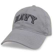 Load image into Gallery viewer, Navy Arch Low Profile Hat (Silver)