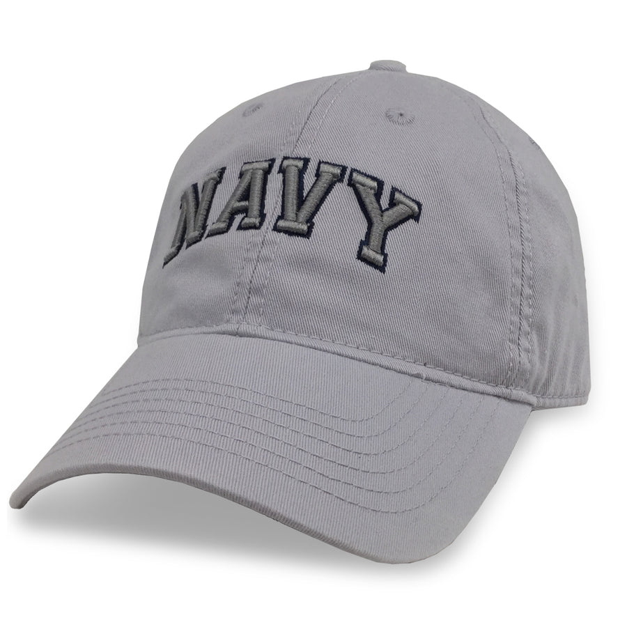 Navy Arch Low Profile Hat (Silver)