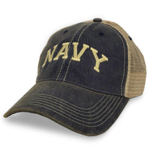 Load image into Gallery viewer, Navy Arch Trucker Hat