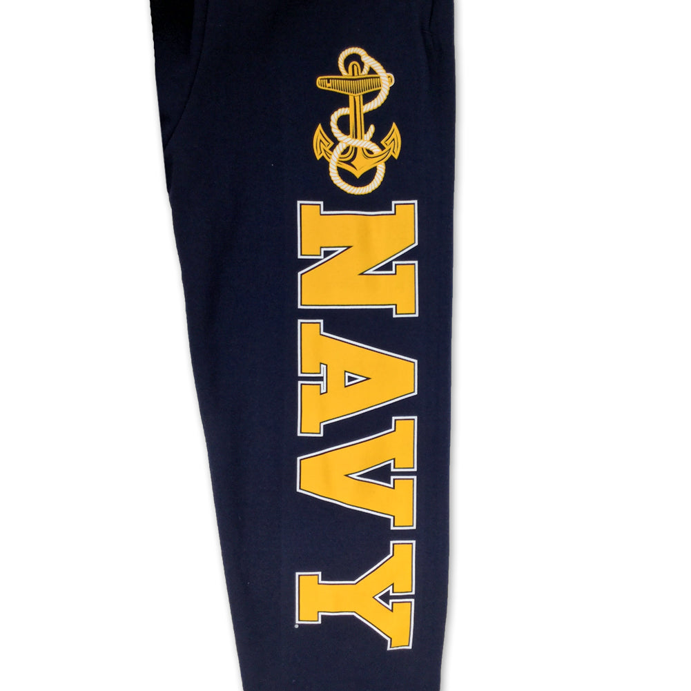 champion gear Navy Champion Fleece Banded Sweatpants (Navy)