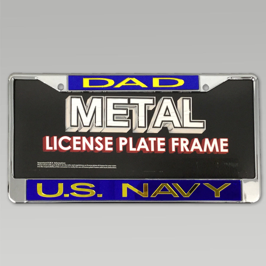Navy Dad License Plate Frame