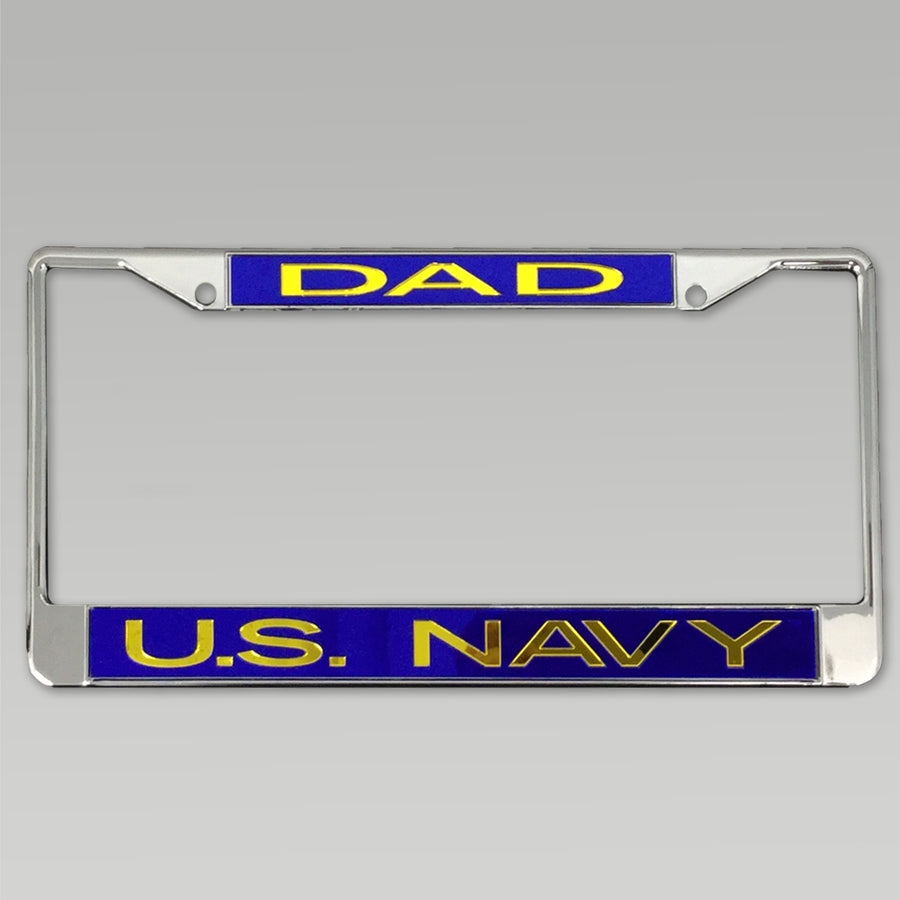Navy Dad License Plate Frame